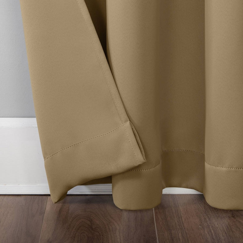 63"x40" Kenneth Energy Saving Blackout Grommet Top Curtain Panel Taupe - Sun Zero