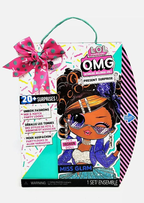 L.O.L. Surprise! O.M.G. Present Surprise Miss Glam Fashion Doll w/ 20 Surprises