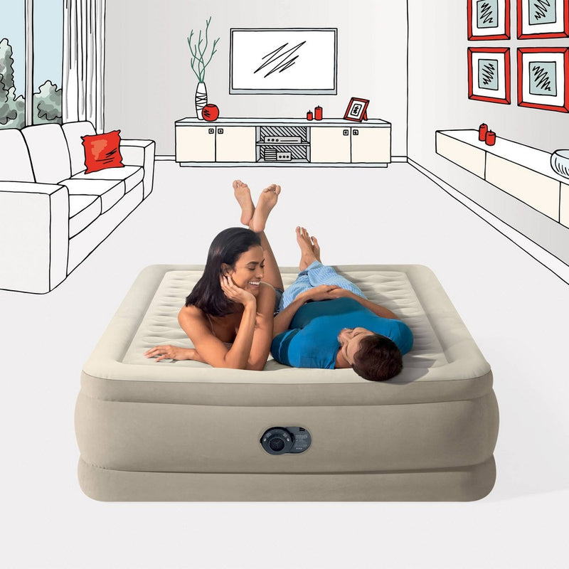 Intex Ultra Plush20" Queen Air Mattress with 120V Internal Pump (LOCAL PICKUP ONLY)