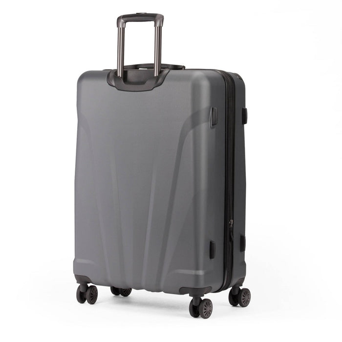 SWISSGEAR 7330 Hardside Spinner Luggage, Large Checked Suitcase - Dark Grey