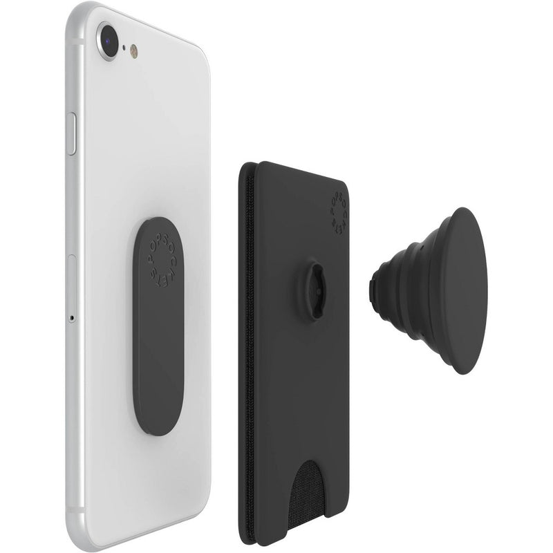PopSockets PopWallet+ (with PopGrip Cell Phone Grip & Stand) - Black