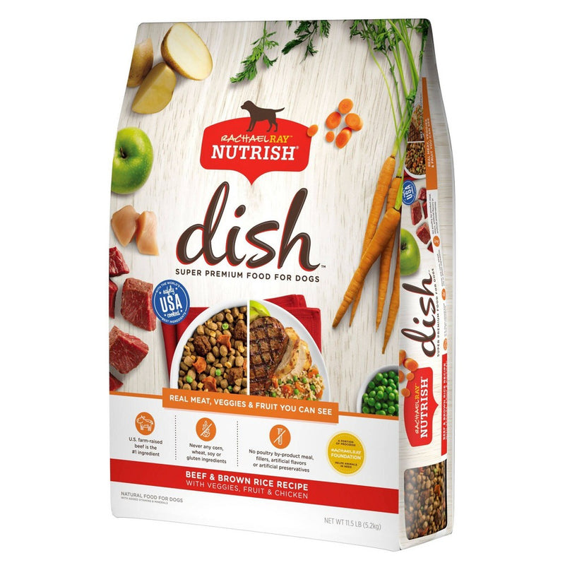 Rachael Ray Nutrish Dish Beef & Brown Rice Recipe Super Premium Dry Dog Food - 11.5lbs