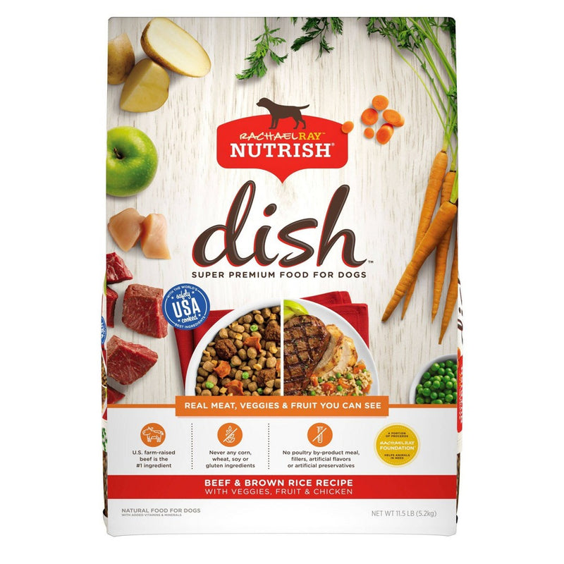 Rachael Ray Nutrish Dish Beef & Brown Rice Recipe Super Premium Dry Dog Food - 11.5lbs