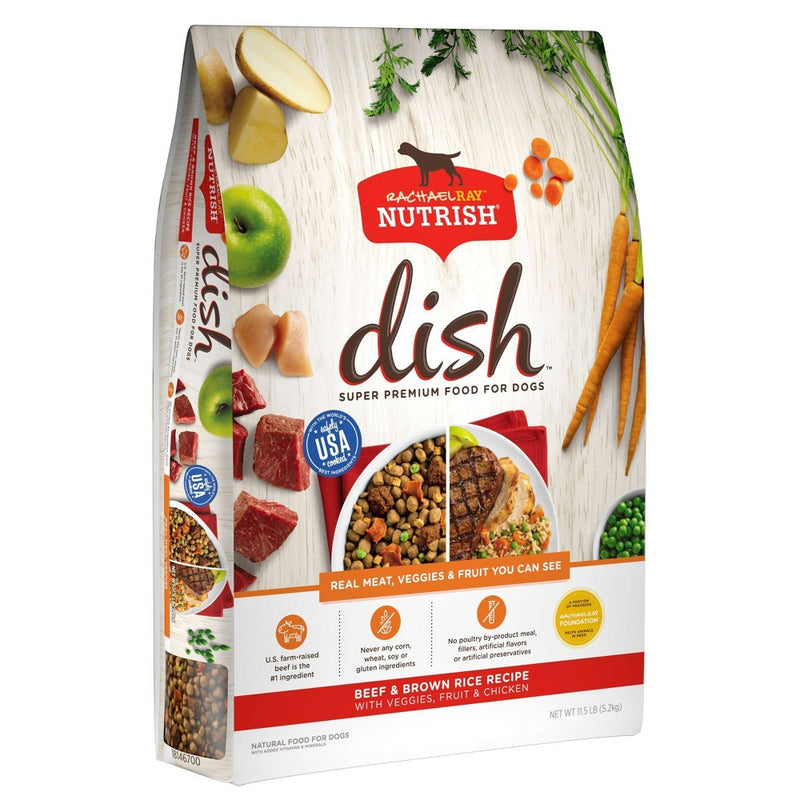 Rachael Ray Nutrish Dish Beef & Brown Rice Recipe Super Premium Dry Dog Food - 11.5lbs