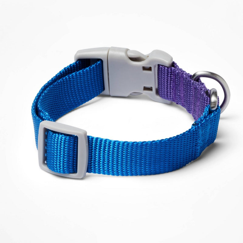Color Block Dog Collar - Blue/Gray/Purple - M - LEGO Collection x Target