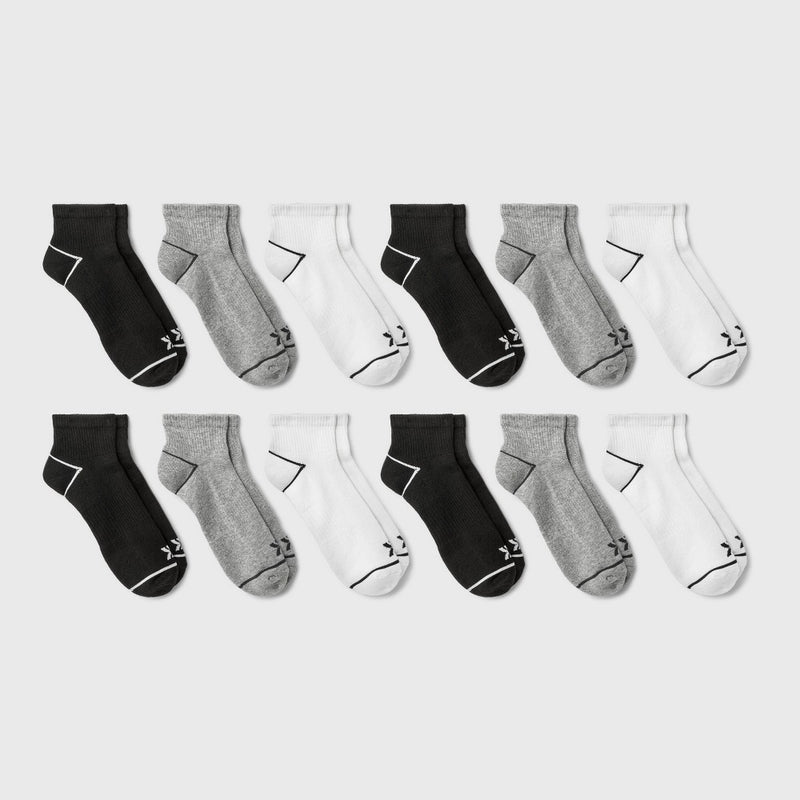 Men's Assorted Ankle Athletic Socks 12pk - All in Motion 6-12