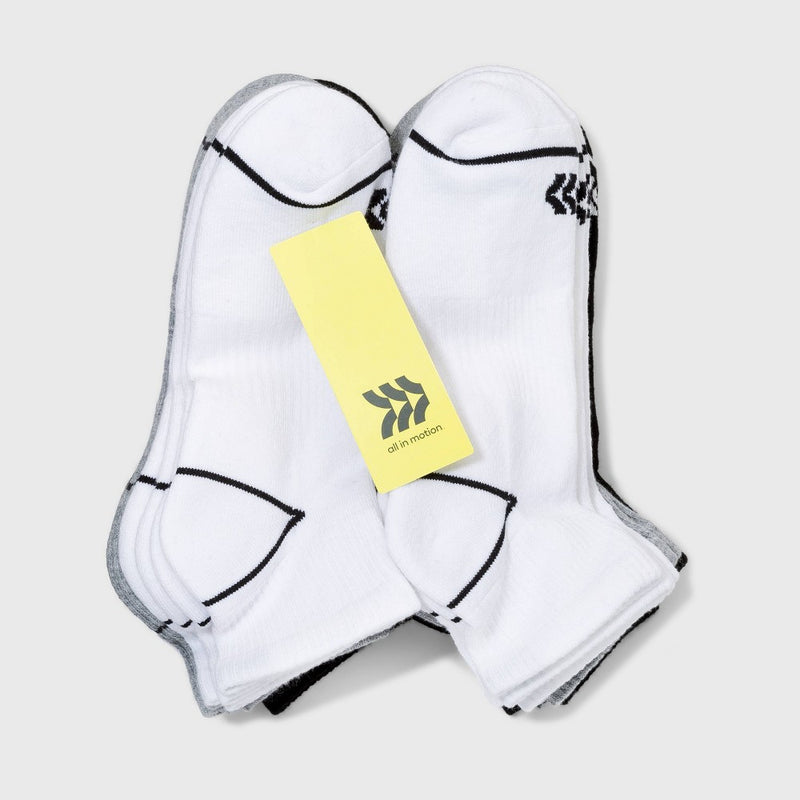 Men's Assorted Ankle Athletic Socks 12pk - All in Motion 6-12