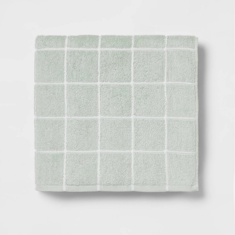 Everyday Grid Bath Towel Mint - Room Essentials