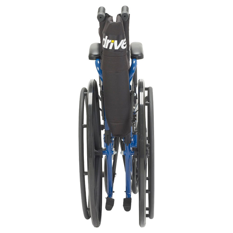 Drive Medical Blue Streak Wheelchair with Flip Back Desk Arms, Elevating Leg Rests, 18" Seat (LOCAL PICKUP ONLY)
