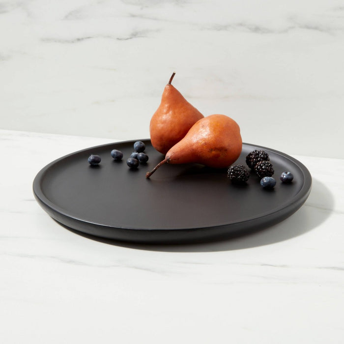 13" Acacia Modern Serving Platter Black - Threshold