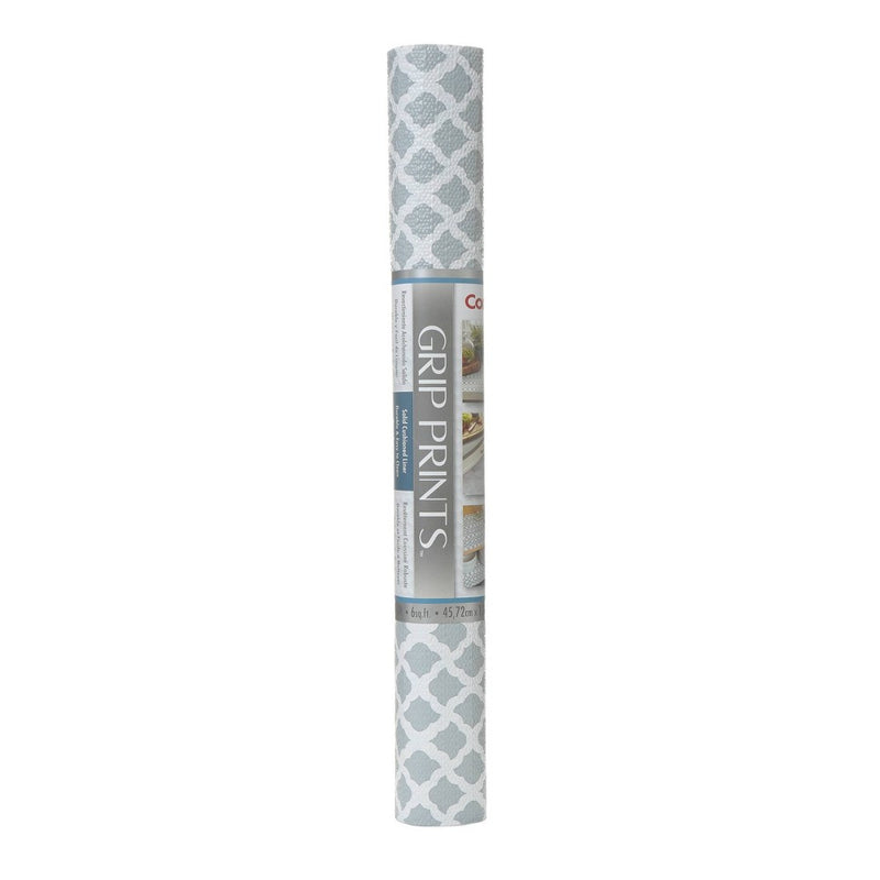 Con-Tact Brand Grip Prints Non-Adhesive Shelf Liner- Talisman Glacier Gray (18''x 4')