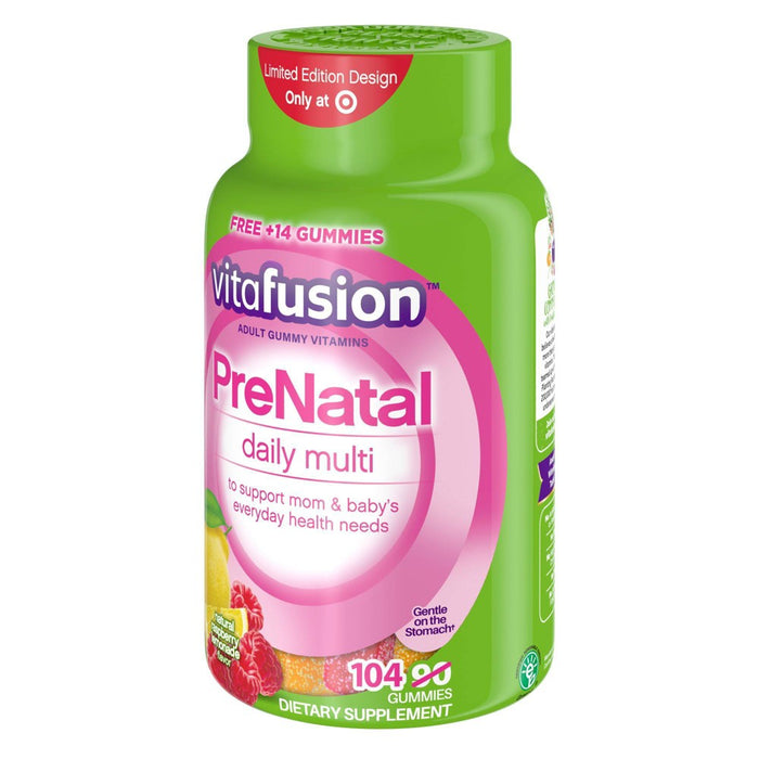 Vitafusion PreNatal Gummy Vitamins - Lemon & Raspberry Lemonade- 90ct -EXP 09/22