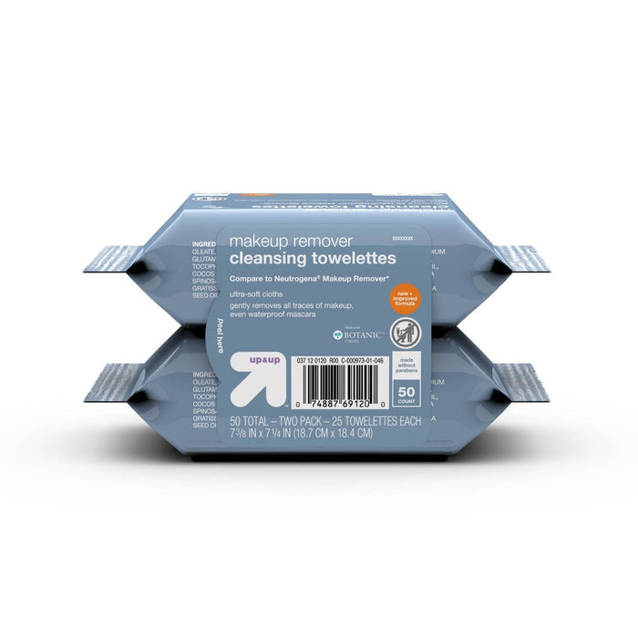 Makeup Remover Facial Wipes - 50ct - up & up