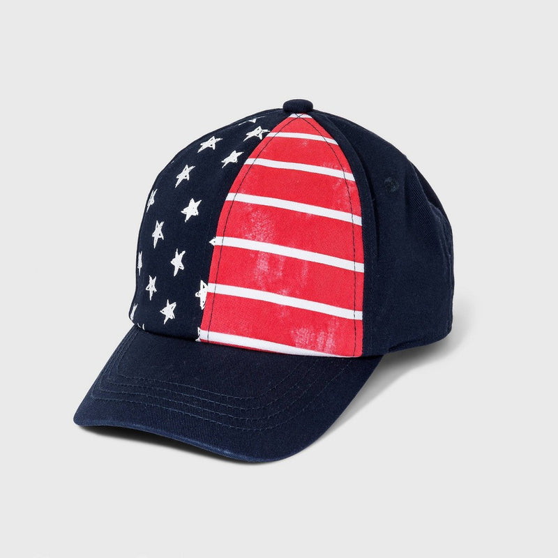 Boys' Americana Baseball Hat - Cat & Jack Navy/Red