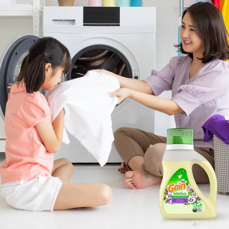 Gain Botanicals Plant Based White Tea & Lavender HE Compatible Liquid Laundry Detergent - 113 fl oz