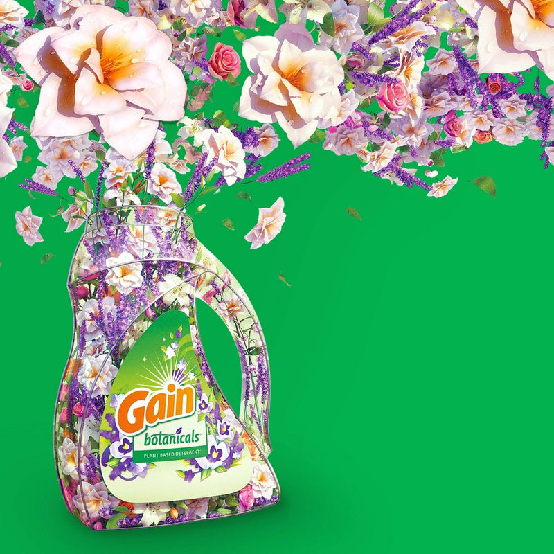 Gain Botanicals Plant Based White Tea & Lavender HE Compatible Liquid Laundry Detergent - 113 fl oz