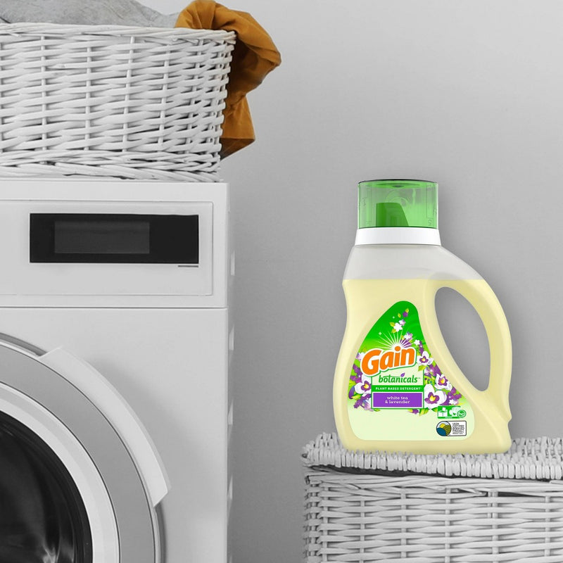 Gain Botanicals Plant Based White Tea & Lavender HE Compatible Liquid Laundry Detergent - 113 fl oz