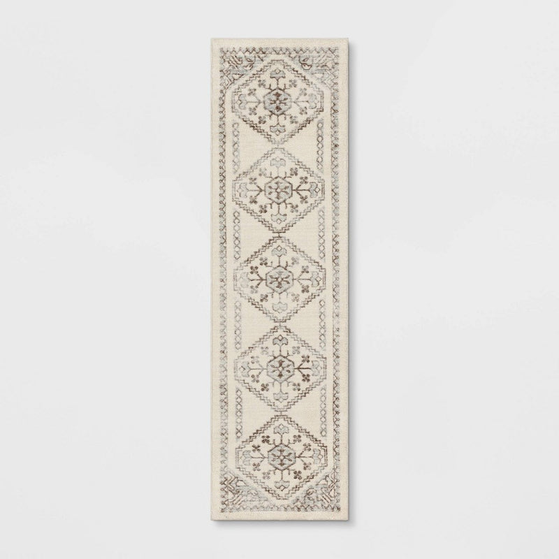 2'x7' Runner Kensington Washable Persian Style Cream Rug Cream - Threshold (LOCAL PICKUP ONLY)