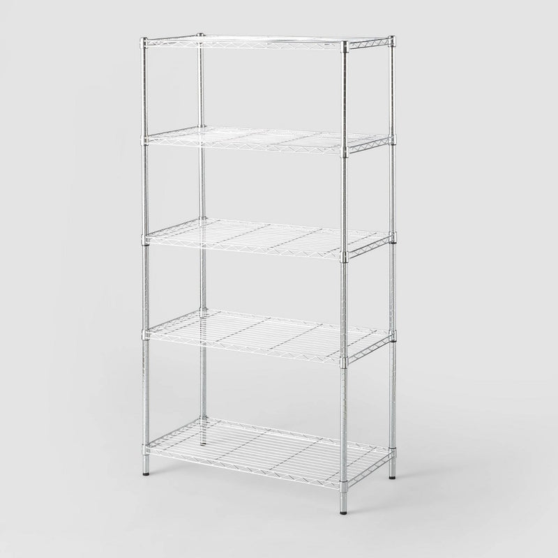 5 Tier Wire Shelving Chrome - Brightroom (LOCAL PICKUP ONLY)