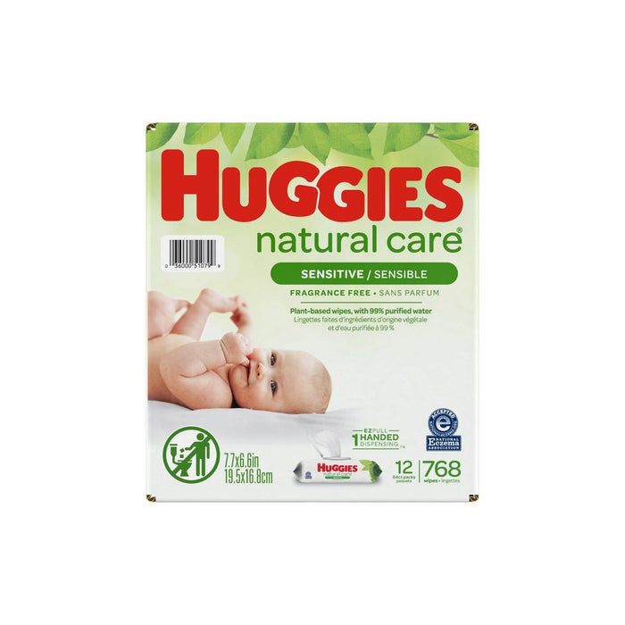 Huggies Natural Care Sensitive Unscented Baby Wipes 768ct