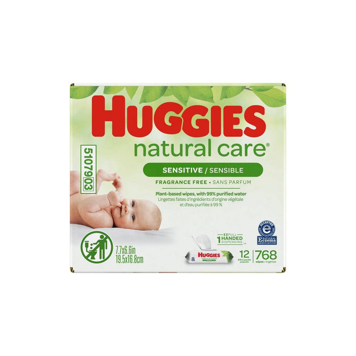 Huggies Natural Care Sensitive Unscented Baby Wipes 768ct