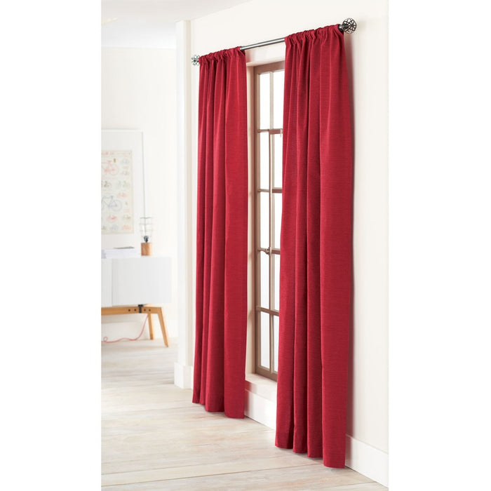 108"x54" Farrah Light Filtering Curtain Panel Red - Threshold