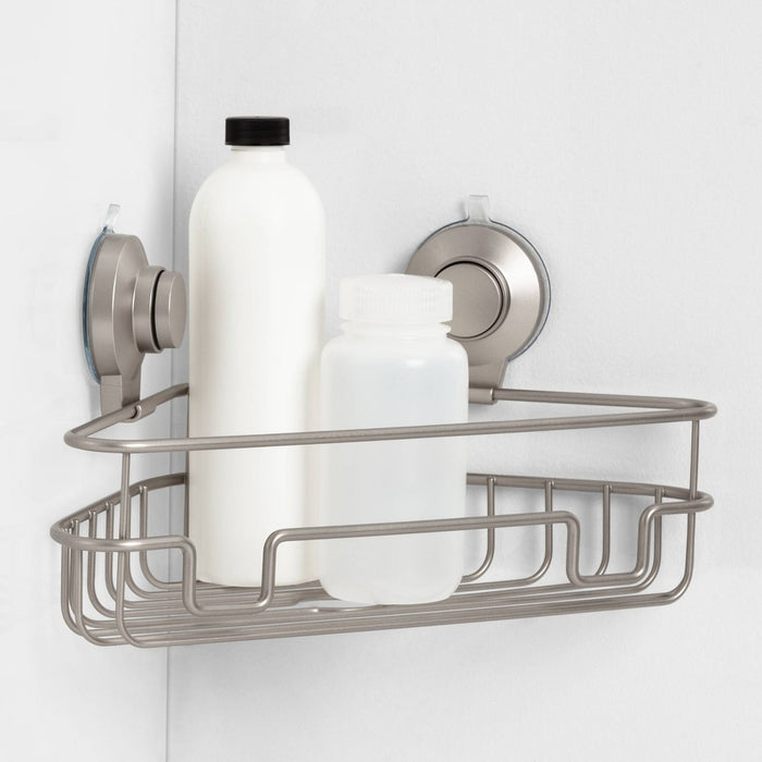Wire Corner Suction Basket Matte Satin - Made By Design