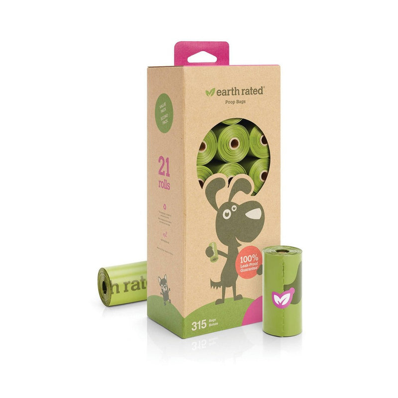 Earth Rated Scented Dog Poop Bags - Lavender - 21 Rolls/315 Bags
