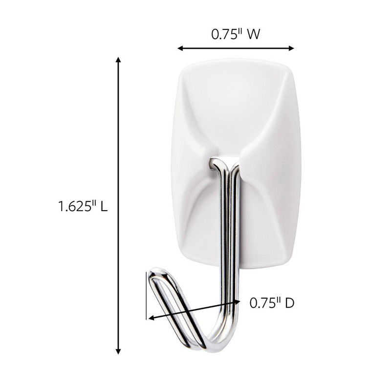 Command Small Sized Wire Hooks White