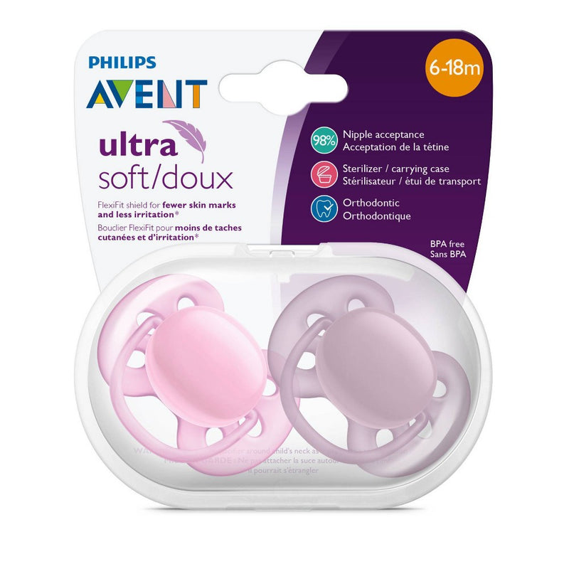 Philips Avent 2pk Ultra Soft Pacifier - 6-18 Months
