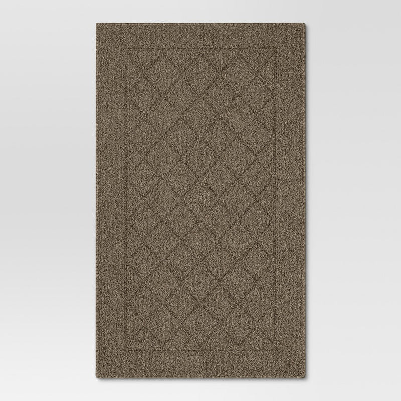 1'8"x2'6" Diamond Clarkson Washable Tufted And Hooked Accent Rug Tan - Threshold