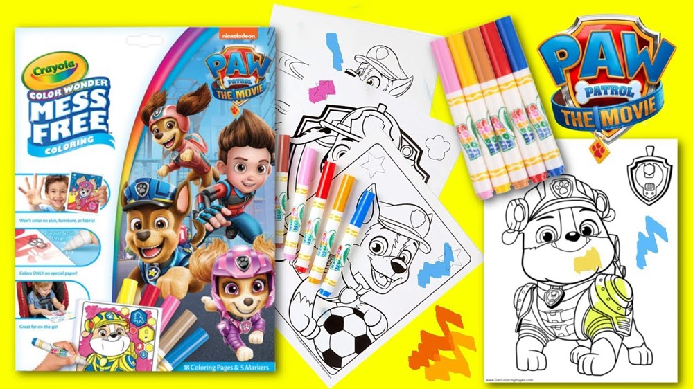 Crayola Color Wonder PAW Patrol Coloring Pages Set