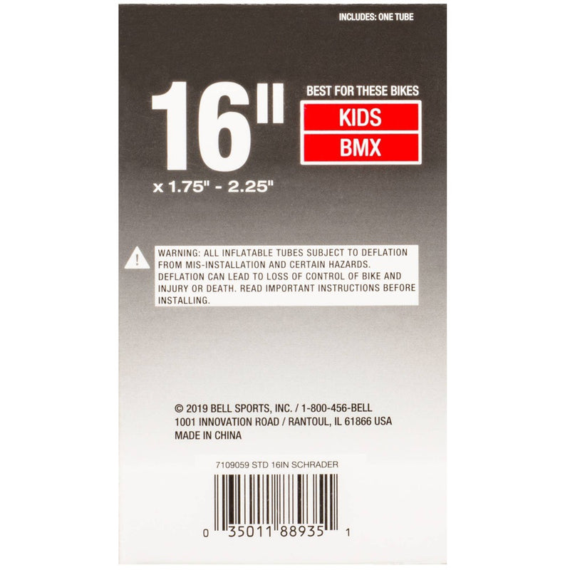 Bell 16" Bike Tire Tube - Black