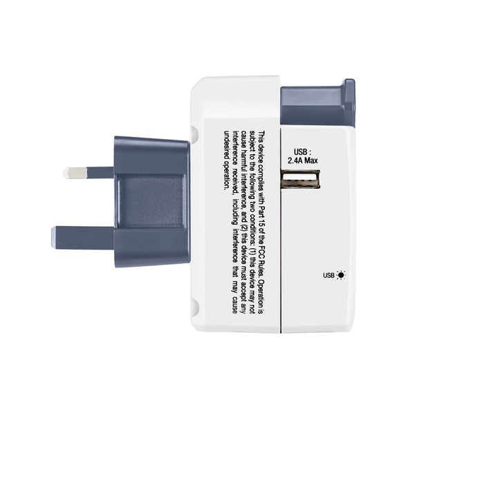 Travel Smart by Conair All-in-One Adapter with USB Port
