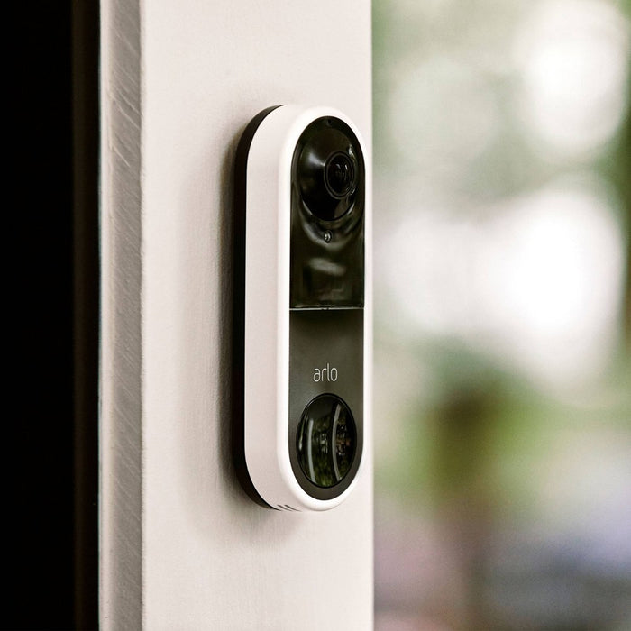 Arlo Essential 1080p Wired Video Doorbell - White
