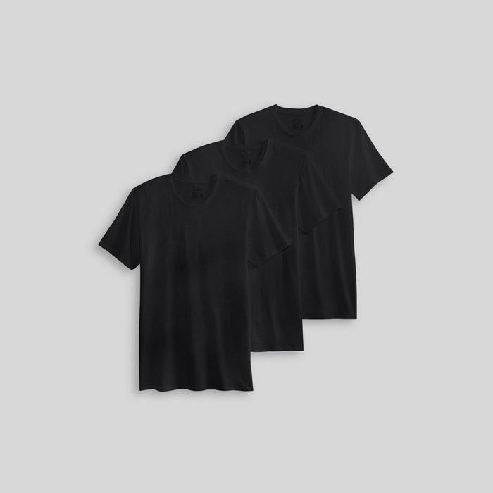 Jockey Generation Men's Stretch Crew Cotton 3pk T-Shirt - Black XL