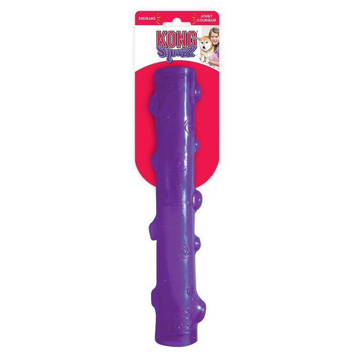 KONG Squeezz Stick Fetch Dog Toy - Purple - L *BRAND NEW*