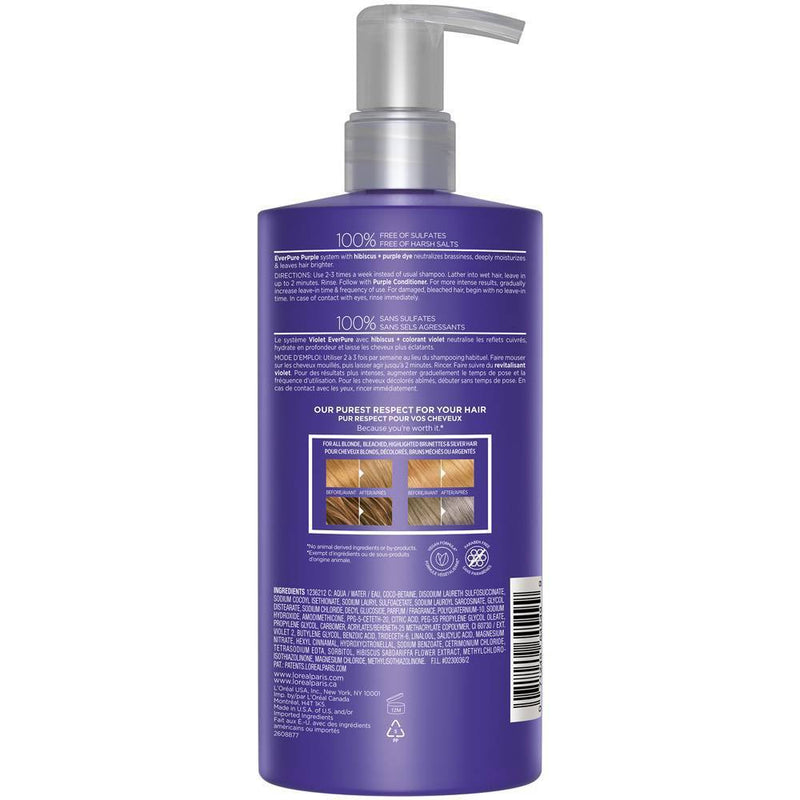 L'Oreal Par6is EverPure Sulfate Free Purple Shampoo - 23 fl oz