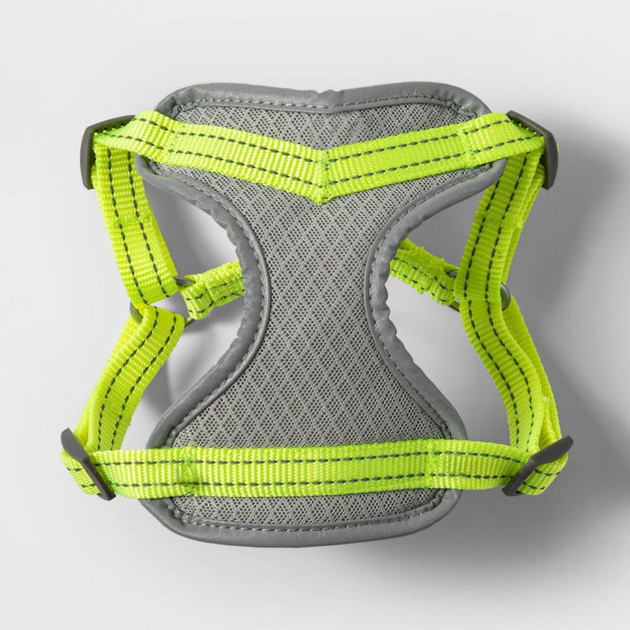 Standard Mesh Comfort Dog Harness - Gray/Neon - S - Boots & Barkley5