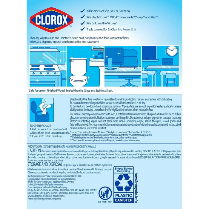 Clorox Disinfecting Wipes Value Pack - 75ct/4pk