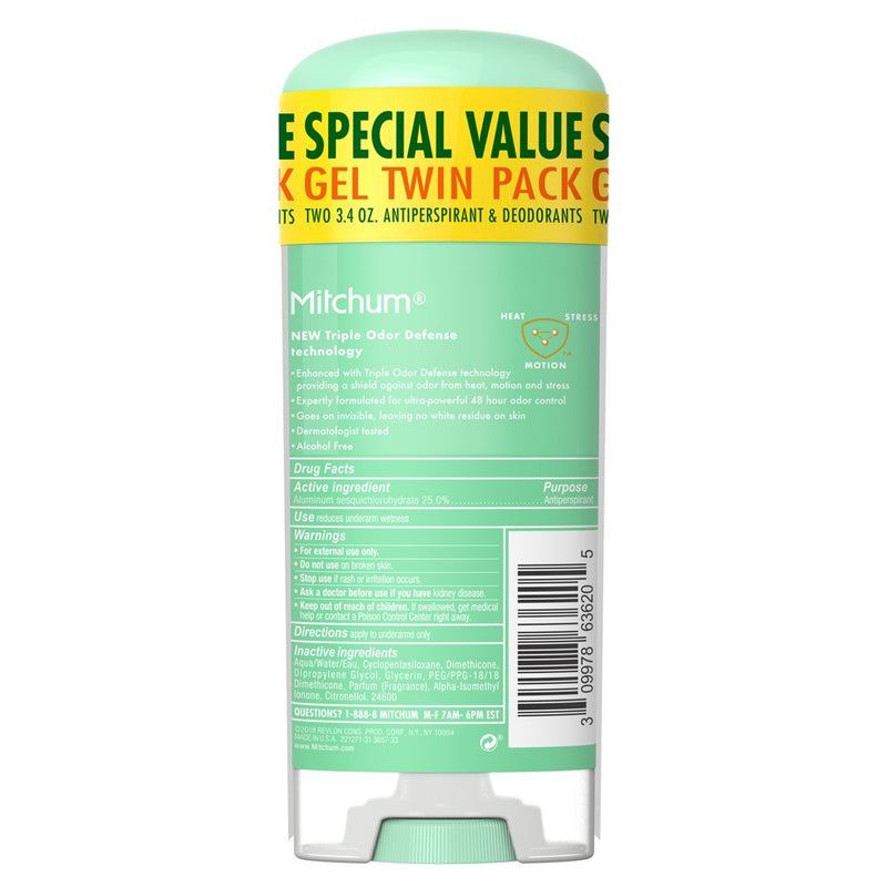 Mitchum Women's Advanced Control Shower Fresh Gel Antiperspirant & Deodorant Twin Pack - 6.8oz