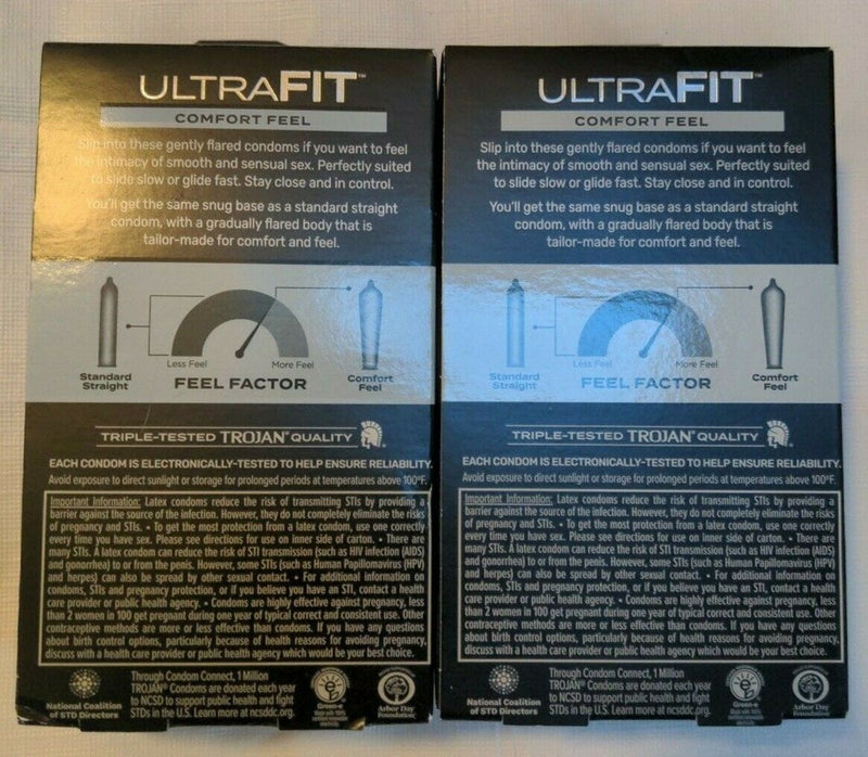 Trojan Ultra Fit Latex Condoms Comfort Feel 1 Pk 10 Ct