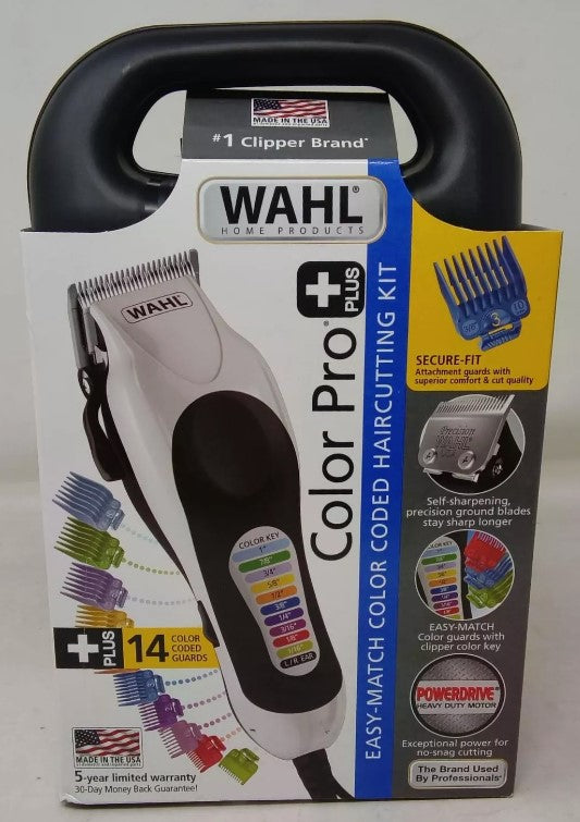 Wahl Color Pro Plus Clipper with Easy Color-Coded Guide Combs