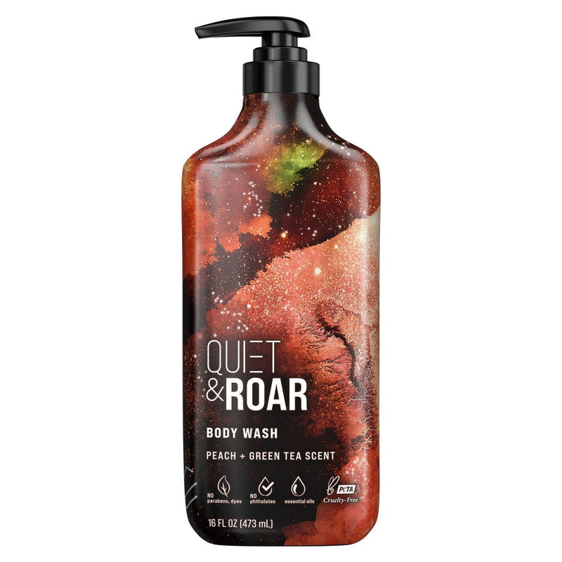 Quiet & Roar Peach & Green Tea Body Wash made with Essential Oils - 16 fl oz