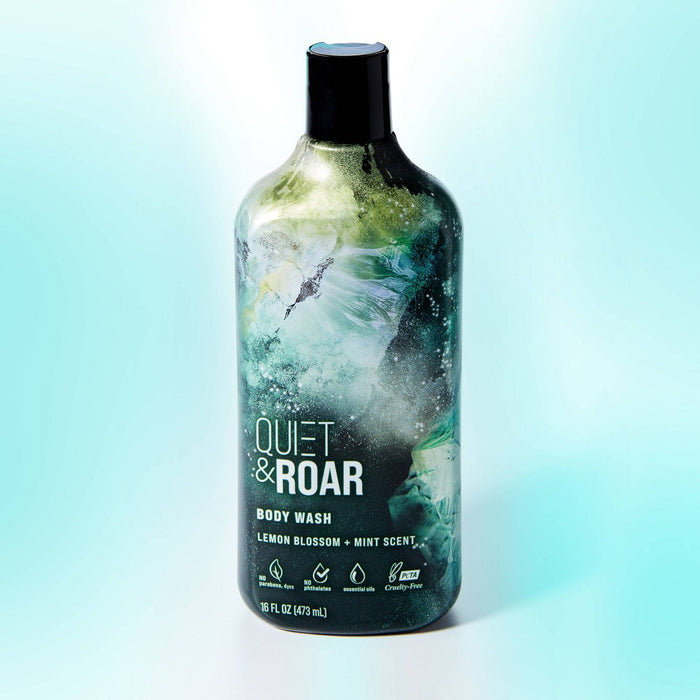 Quiet & Roar Lemon Blossom & Mint Body Wash with Essential Oils-16 oz2