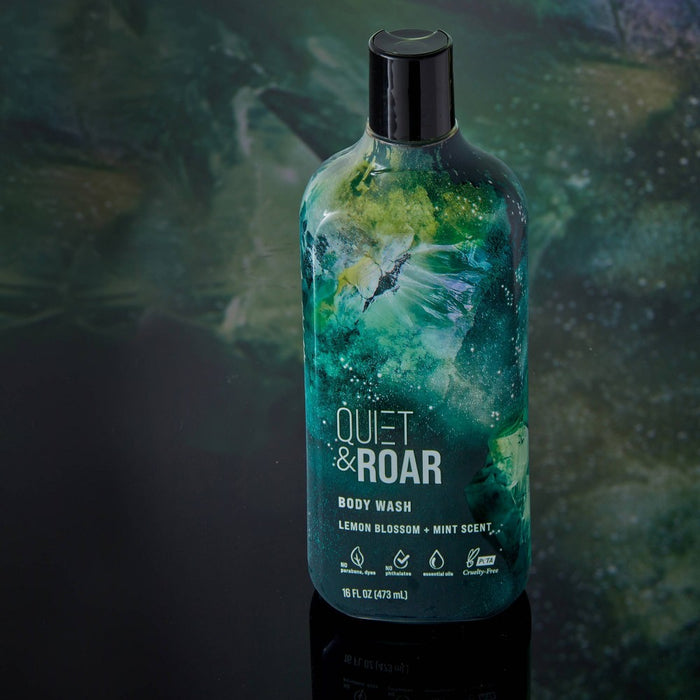 Quiet & Roar Lemon Blossom & Mint Body Wash with Essential Oils-16 oz2