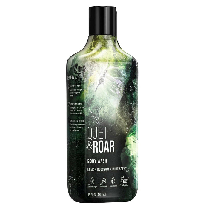 Quiet & Roar Lemon Blossom & Mint Body Wash with Essential Oils-16 oz2