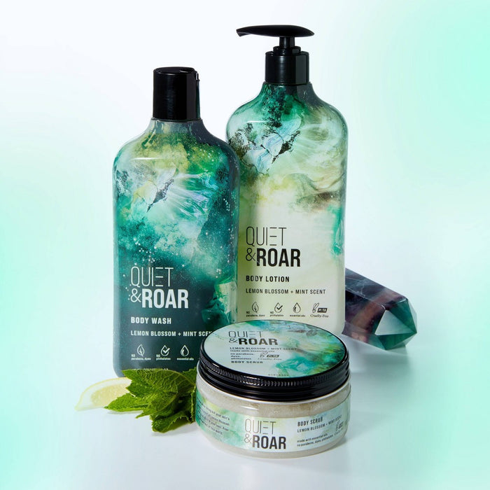 Quiet & Roar Lemon Blossom & Mint Body Wash with Essential Oils-16 oz2