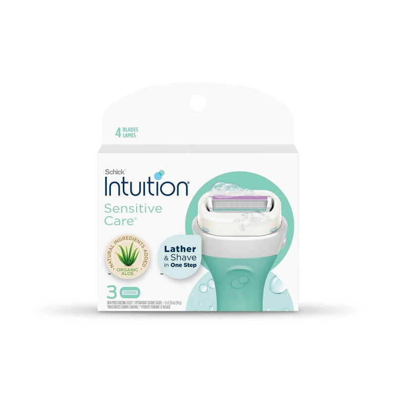 Schick Intuition Sensitive Care Women's Razor Blade Refills - 3ct
