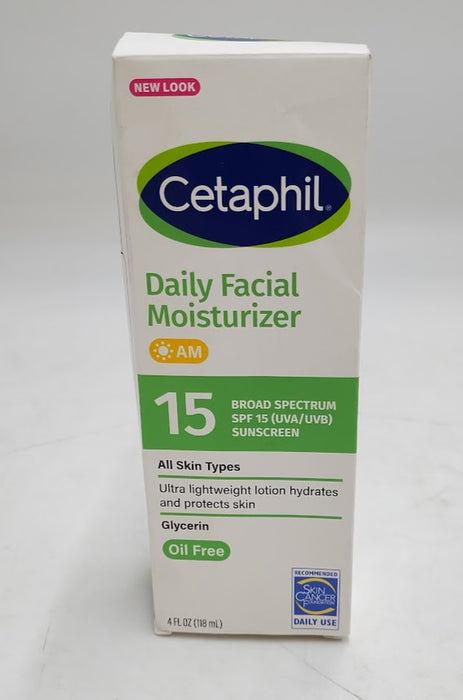 Cetaphil Daily Facial Moisturizer SPF 15 Unscented-4oz EXP 03/2028